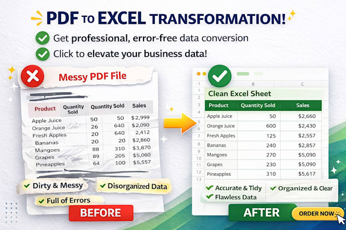 convert PDF to excel or word with high accuracy