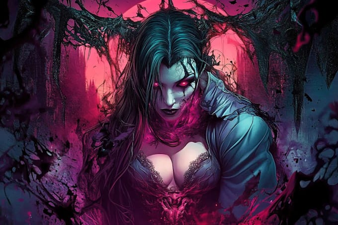 draw horror character art and horror character design