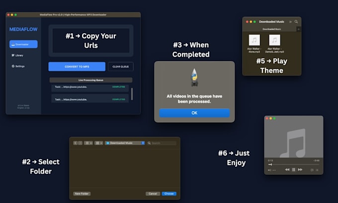 develop a custom media downloader desktop tool