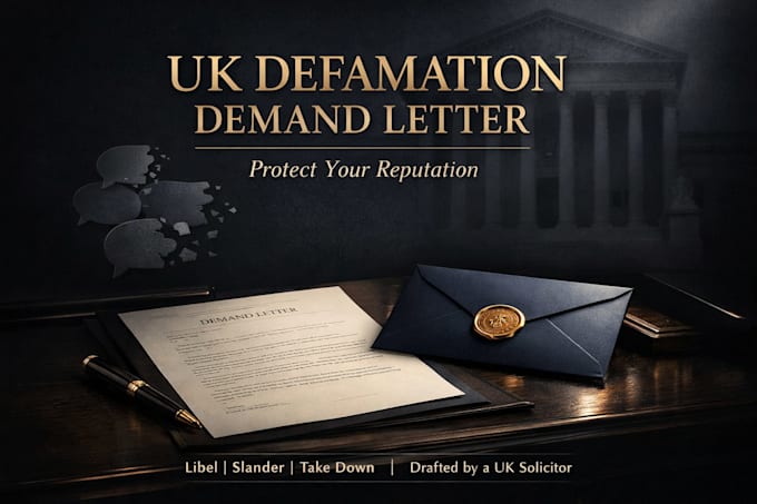 draft a UK defamation demand letter as a UK solicitor