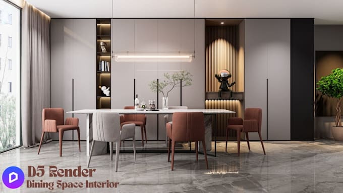 Create 3d architectural interior and exterior design in d5 render and ...