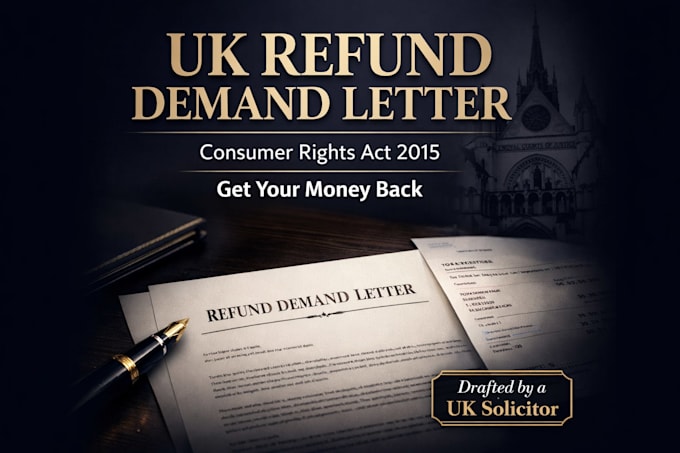 draft a UK refund demand letter citing the consumer rights act