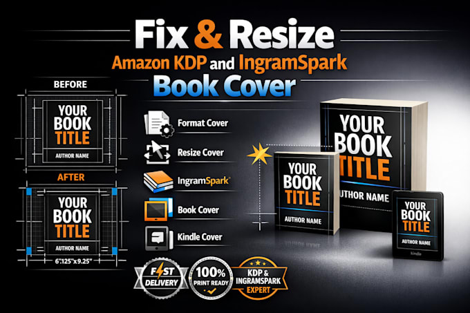 fix resize amazon KDP, ingramspark book cover