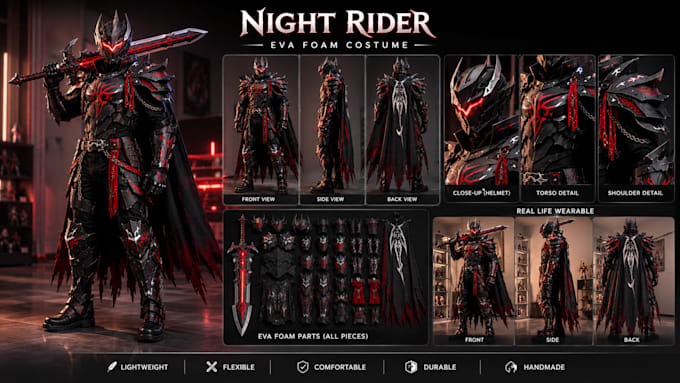 build custom eva foam armor cosplay costume