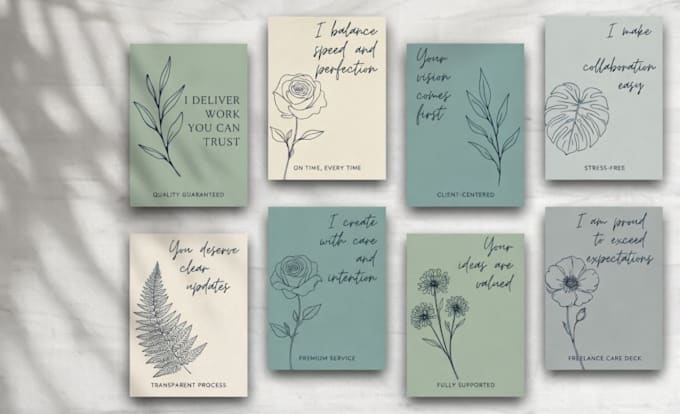 design custom affirmation cards, motivational, collectible card, tuck box design