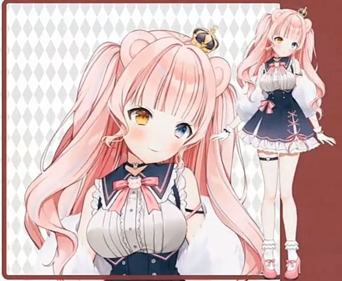 draw and rig live2d model, 2d vtuber model, vtuber rigging, anime vtuber model