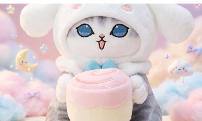 create 3d plushie model  labubu cute mascot character stl for 3d printing