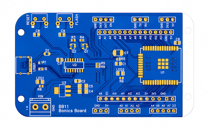do pcb layout design 3d enclosure circuit design and schematic firmware esp32