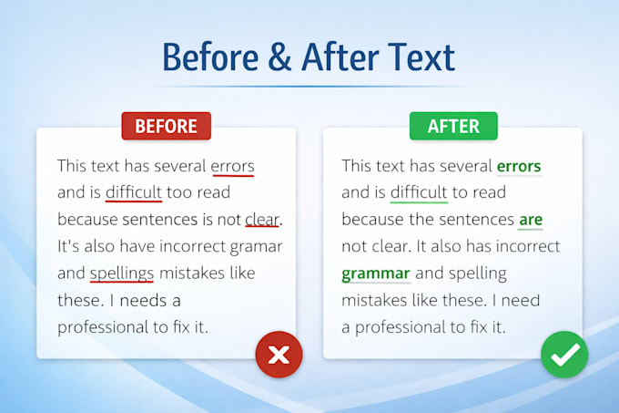 proofread and edit your text professionally