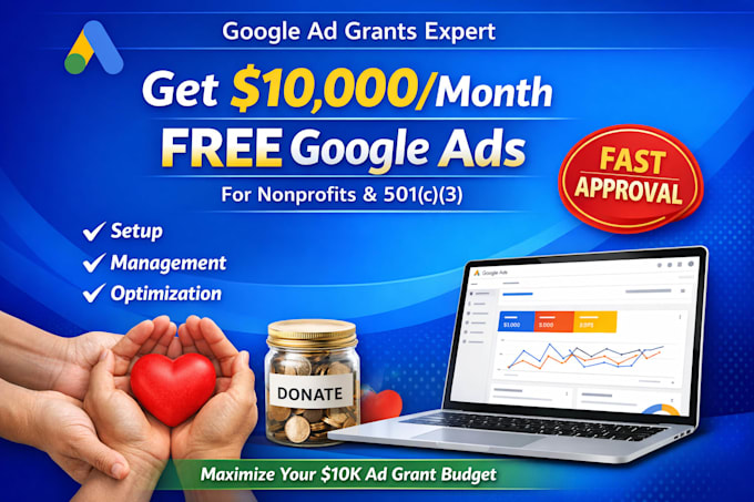 setup optomize goggle ad grant ppc camping for nonprofit growth
