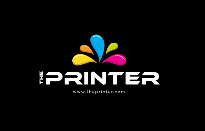 create modern printing and press logo design