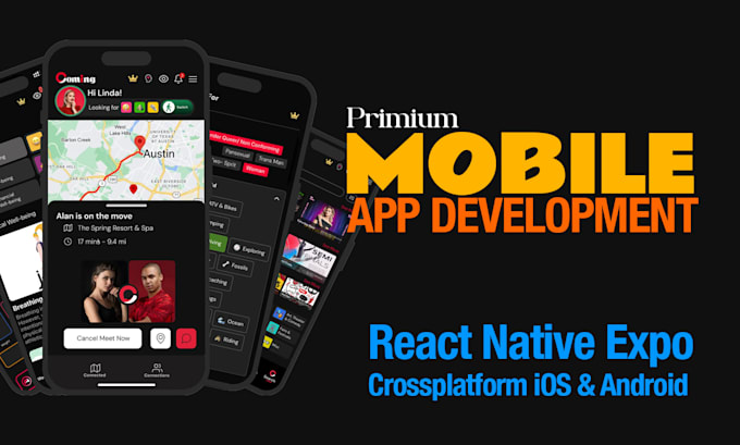 do mobile app development iphone android as react native expo mobile app dev ai