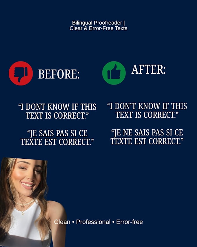 proofread and correct your french text professionally