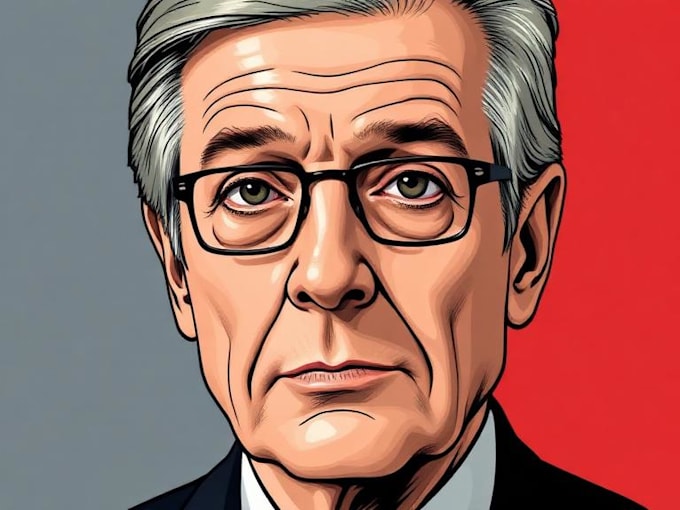draw a awesome hedcut wsj portrait style from photo