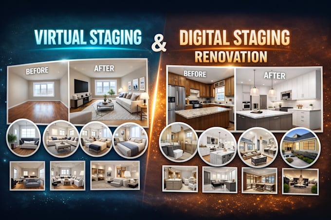 do real virtual staging and digital staging renovation service