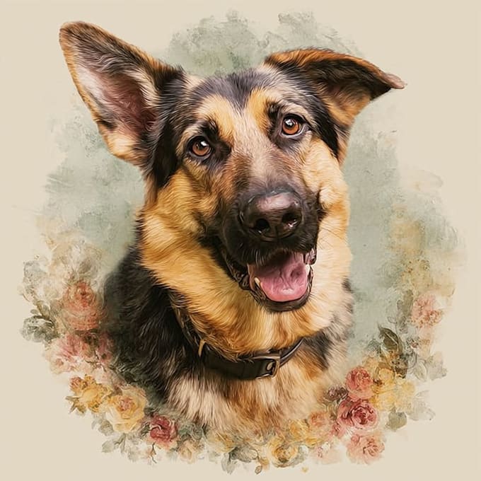 draw awesome pet memorial portrait