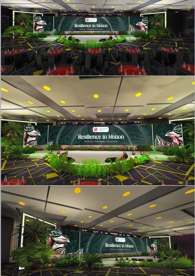 stunning 3d stage, booth, and rendering