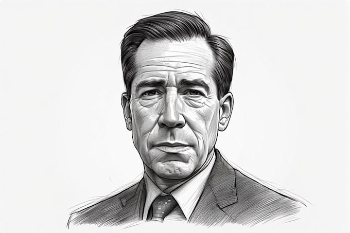 create a wsj style hedcut portrait for you