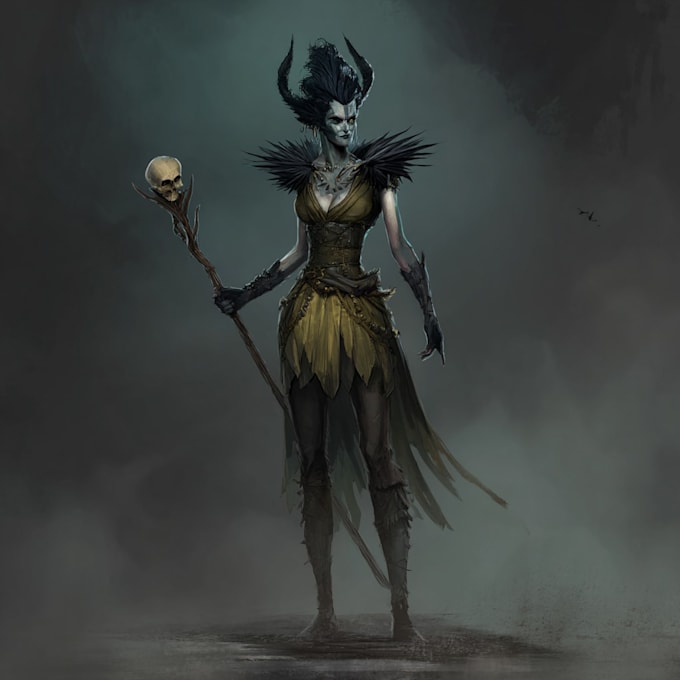 draw the best portrait in halloween or tim burton style