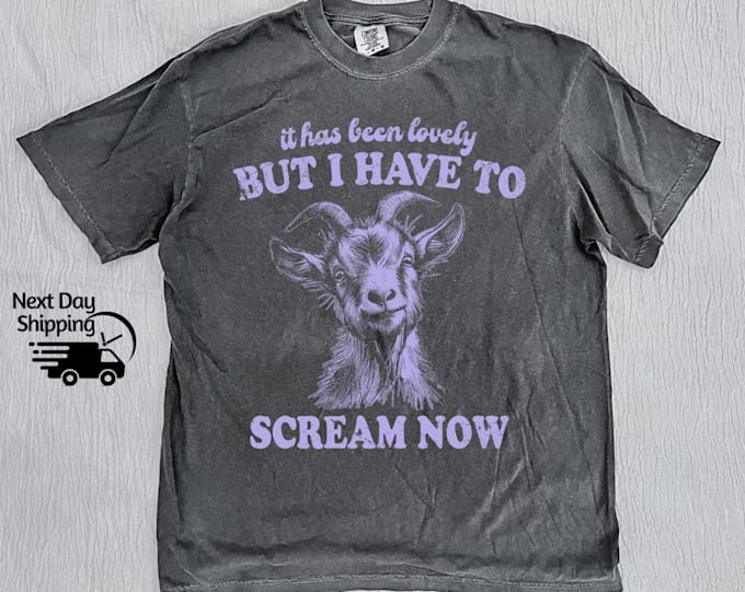 design retro t shirt funny mountain goat logo