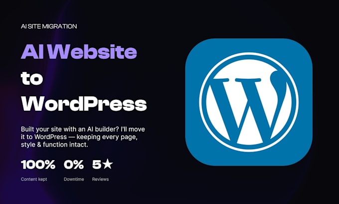 convert, clone or migrate wix to wordpress, or migrate ai website to wordpress