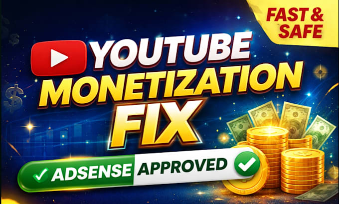 fix youtube monetization issues and enable adsense approval