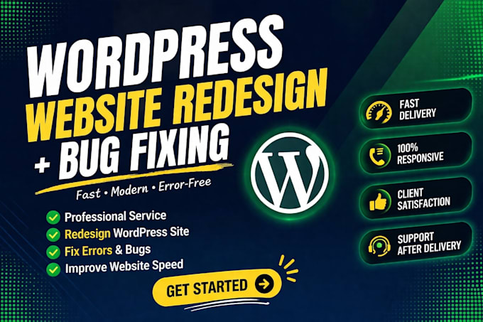 wordpress bug fixing expert service and wordpress website redesign