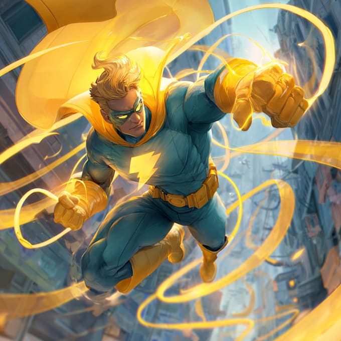 superhero comic book art and illustration