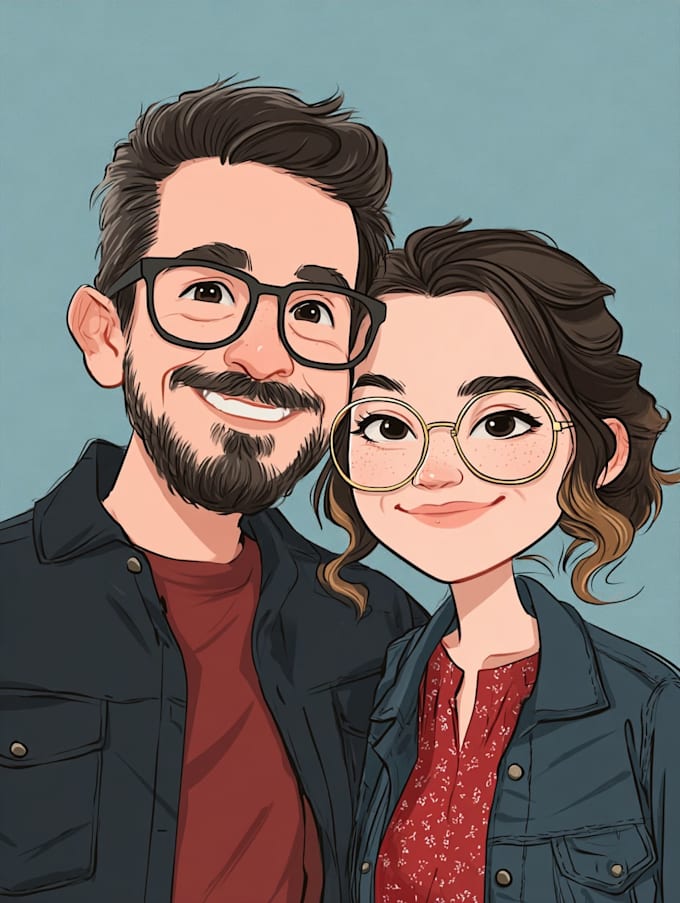 create couple cartoon caricatures for gifts