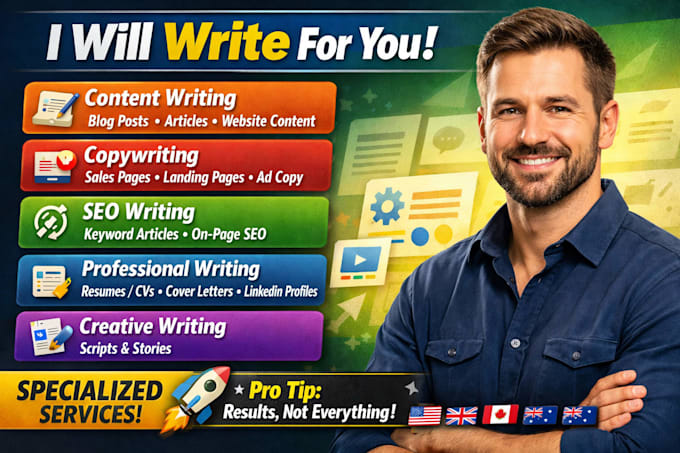 write SEO blogs website content copywriting and professional documents