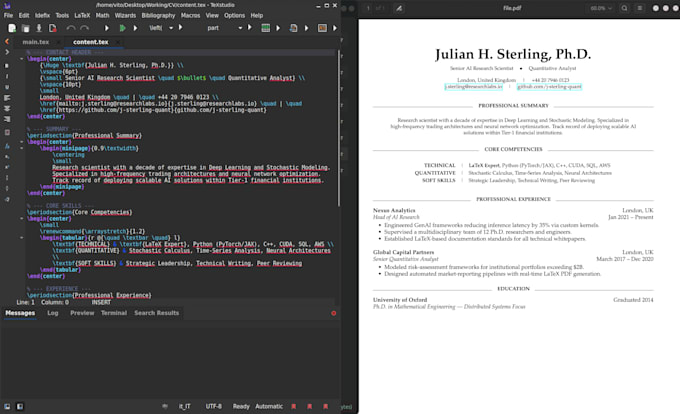 provide professional latex typesetting for you