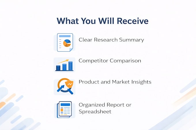 do market research competitor analysis and product research