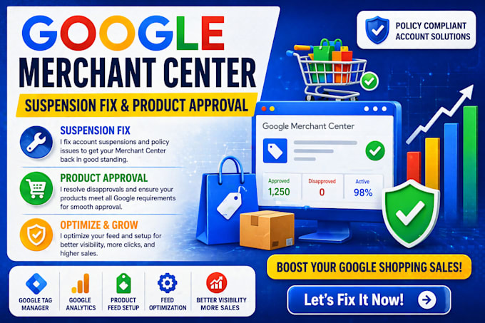 approve google merchant center misrepresentation and suspension