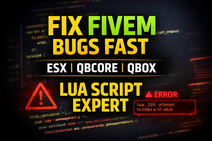 fix fivem esx qbcore lua script errors and bugs