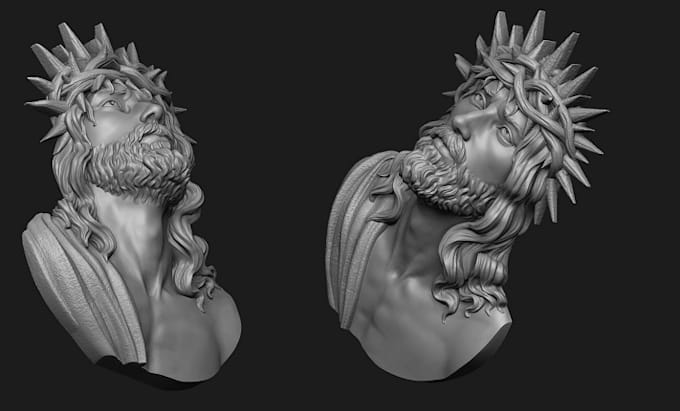 sculpt 3d head, scale size head , miniature, action figure for 3d stl file print