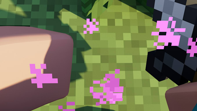 first person perspective minecraft action animation