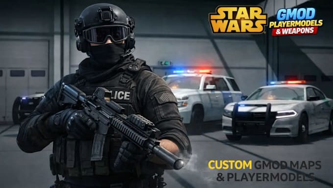 create custom garry mod map, gmod playermodel with weapon and with full upset