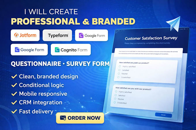 create jotform typeform google form cognito form questionnaire surveys form
