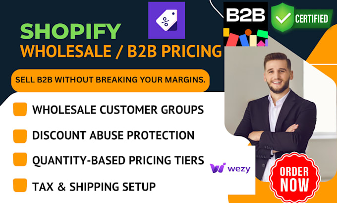 set up wholesale pricing and b2b pricing on shopify wezy clay massy b2bridge b2b