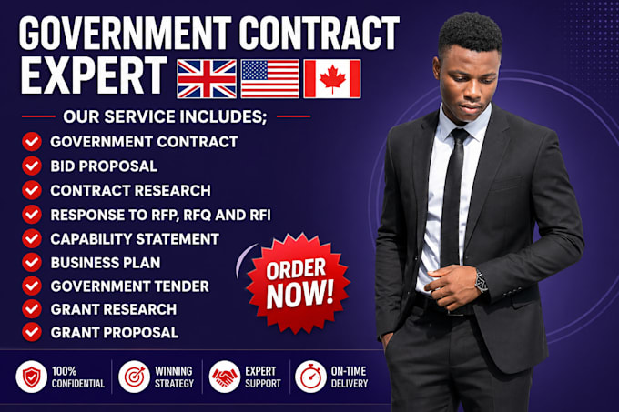 find rfp, write government contract bid proposal , rfi , rfq grant proposal