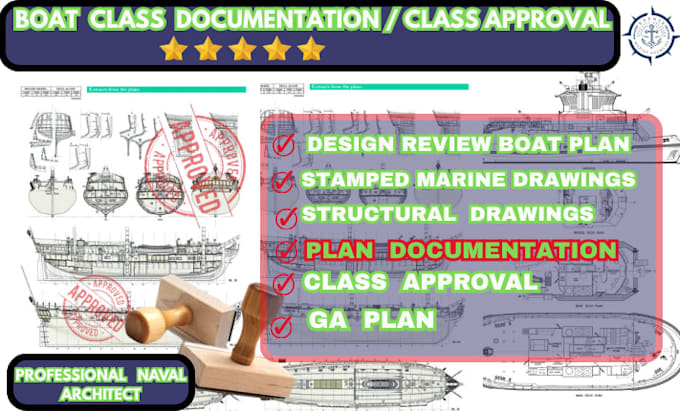 marine documentation for class submission as a naval architect