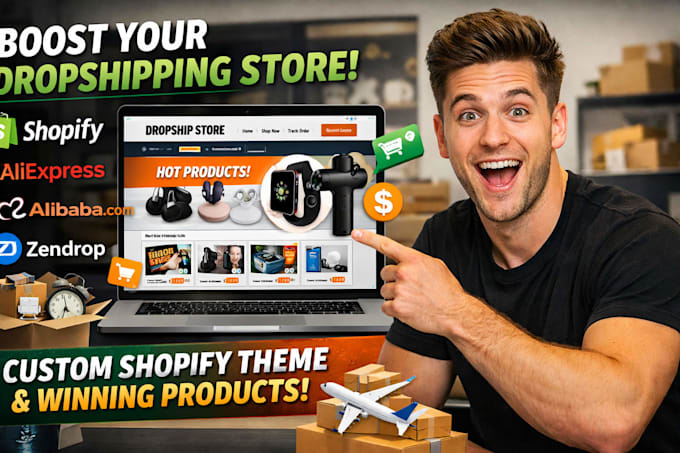 shopify dropshipping store startup ecommerce website design connect whop shopify