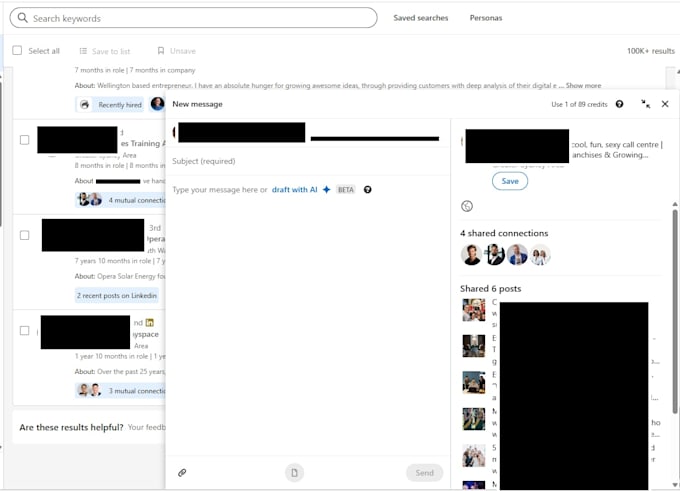 write high converting linkedin outreach inmails