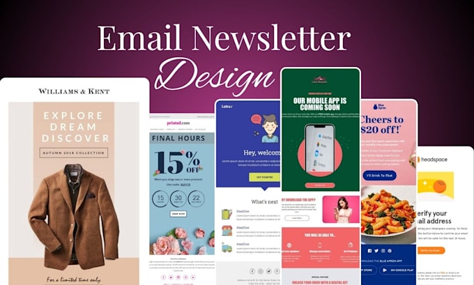 design email newsletter, mailchimp template, email campaign, canva email