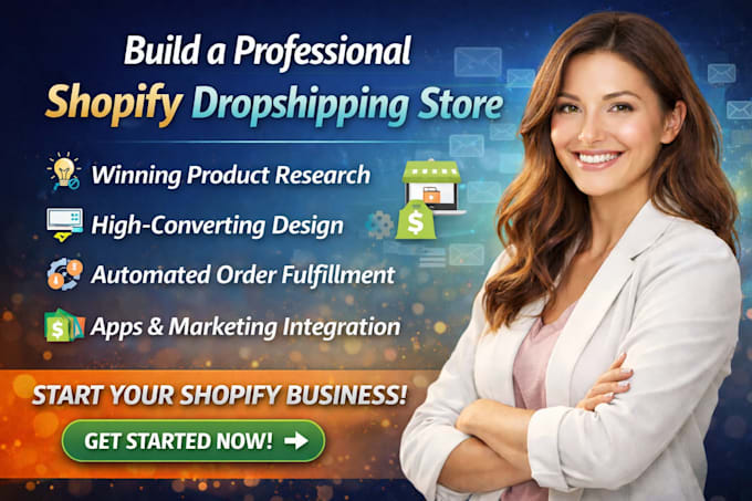 build a professional shopify dropshipping store
