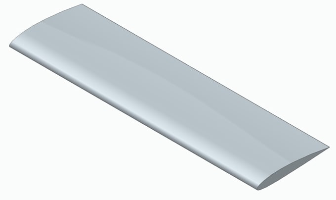 create a 3d cad model of any naca airfoil profile in solid edge