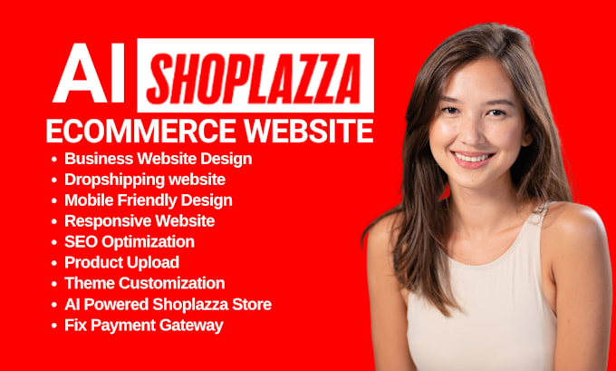 build ai powered shoplazza ecommerce website theme design dropshipping store