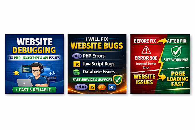 fix PHP bugs, debug errors, and resolve website issues quickly