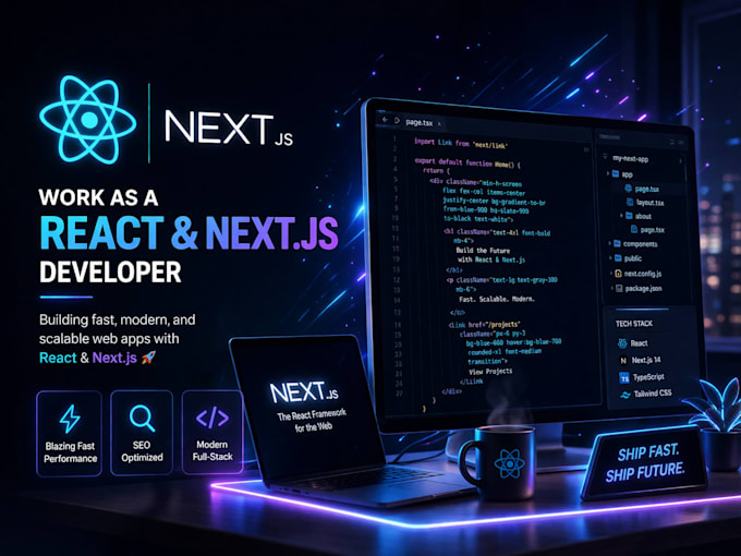build full stack reactjs,nextjs,golang web app