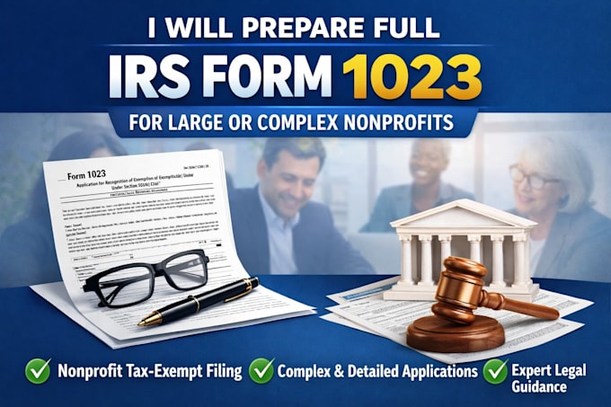 prepare the full form 1023 for large or complex nonprofits